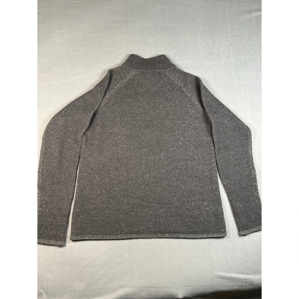 AXS Performance Mock Neck Snap Pullover Sweater Sparkle‎ Heather Gray Women's M